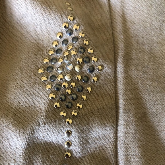 Diane Gilman Denim pant w/diamond beadwork pattern - Picture 3 of 4